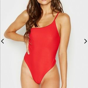 Frankie's Bikinis Red One Piece Swimsuit